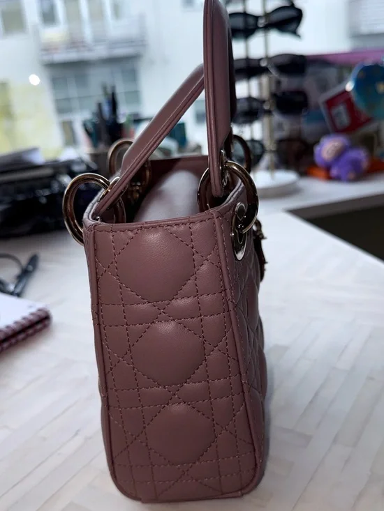 Mini Lady Dior Blush Cannage - Picture 7 of 9